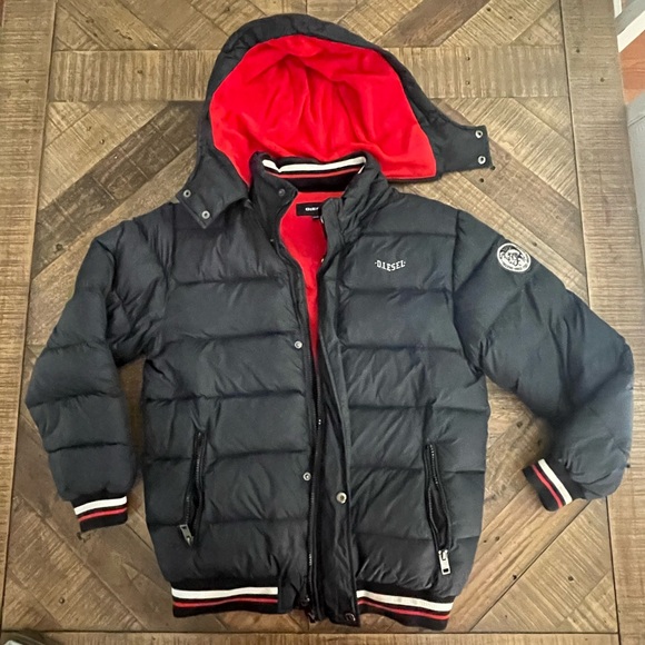 Diesel Red and Black Jacket - Picture 1 of 9